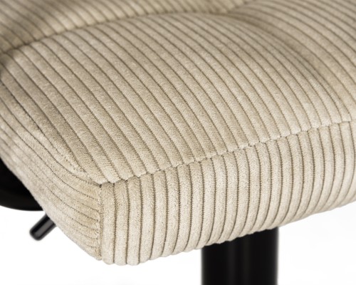 Набор 2 шт Стул барный DOBRIN KRUGER ARM BLACK, бежевый вельвет (LAR-E2041-04)