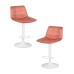 Набор 2 шт Стул барный DOBRIN TAILOR WHITE, пудрово-розовый велюр (MJ9-32)