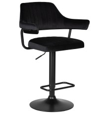 Стул барный DOBRIN CHARLY BLACK, черный велюр (MJ9-101)