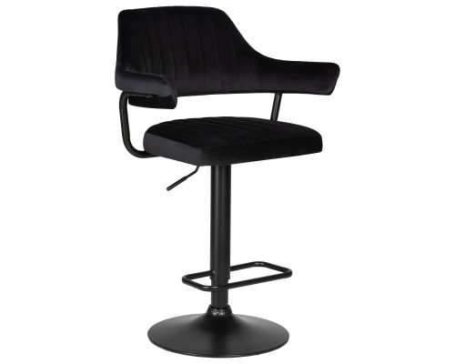Стул барный DOBRIN CHARLY BLACK, черный велюр (MJ9-101)