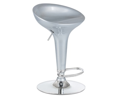 Набор 2 шт Стул барный DOBRIN BOMBA, серебряный металлик