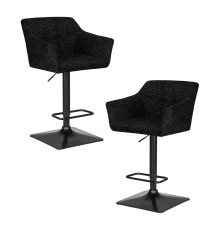 Набор 2 шт Стул барный DOBRIN RALF, черный твид (LEO18)