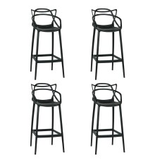 Набор 4 шт Стул барный DOBRIN MASTERS BAR, чёрный (B-03)