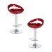 Набор 2 шт Стул барный DOBRIN DISCO, бордовый металлик