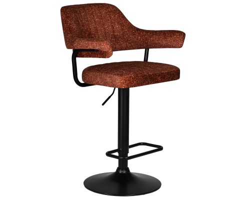 Набор 2 шт Стул барный DOBRIN CHARLY BLACK, терракотовый твид (LEO56)