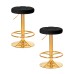 Набор 2 шт Табурет барный DOBRIN BRUNO GOLD, черный велюр (MJ9-101)