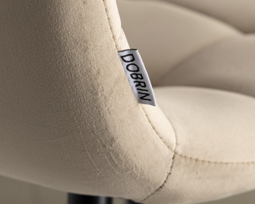 Набор 2 шт Стул барный DOBRIN NICOLE, черные матовые ножки, мокко велюр (108-104)