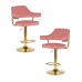 Набор 2 шт Стул барный DOBRIN CHARLY GOLD, розовый велюр (MJ9-32)