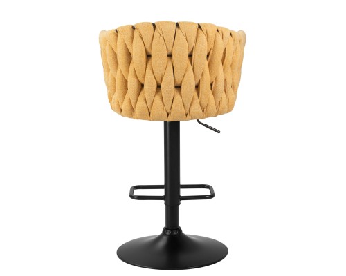 Набор 2 шт Стул барный DOBRIN LEON, жёлтая ткань (LAR 275-8)