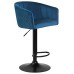 Стул барный DOBRIN DARCY BLACK, синий велюр (1922-20)