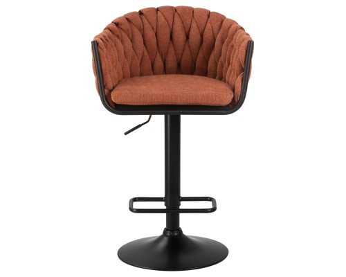 Стул барный DOBRIN LEON, оранжевая ткань (LAR 275-27)