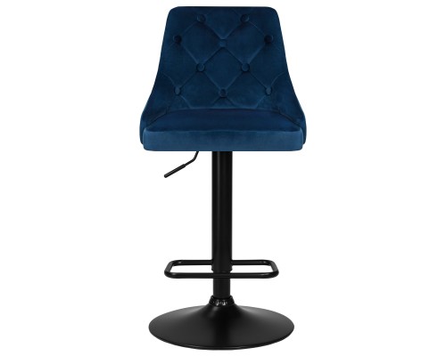 Стул барный DOBRIN JOSEPH BLACK, синий велюр (MJ9-117)