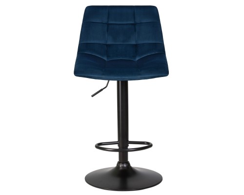 Стул барный DOBRIN TAILOR BLACK, синий велюр (MJ9-117)