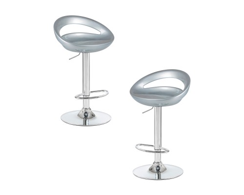 Набор 2 шт Стул барный DOBRIN DISCO, серебряный