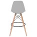 Стул барный DOBRIN DSW BAR, ножки светлый бук, цвет сиденья светло-серый (GR-01)