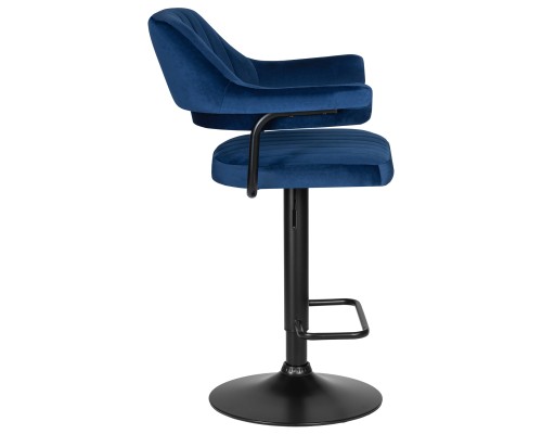 Набор 2 шт Стул барный DOBRIN CHARLY BLACK, синий велюр (MJ9-117)