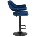 Набор 2 шт Стул барный DOBRIN CHARLY BLACK, синий велюр (MJ9-117)