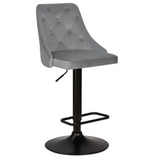 Стул барный DOBRIN JOSEPH BLACK, серый велюр (MJ9-75)