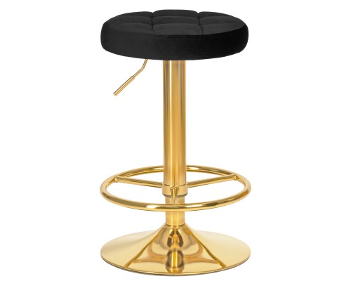 Набор 2 шт Табурет барный DOBRIN BRUNO GOLD, черный велюр (MJ9-101)