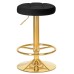 Набор 2 шт Табурет барный DOBRIN BRUNO GOLD, черный велюр (MJ9-101)