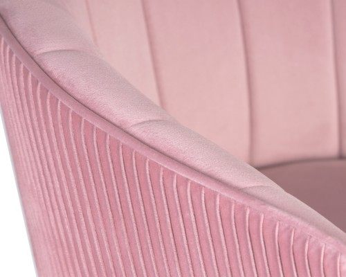 Стул барный DOBRIN DARCY GOLD, розовый велюр (1922-16)