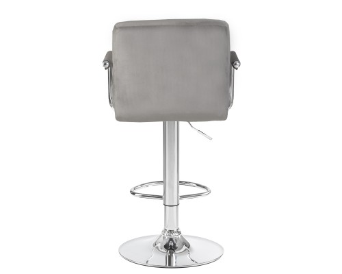 Набор 2 шт Стул барный DOBRIN KRUGER ARM, серый велюр (MJ9-75)