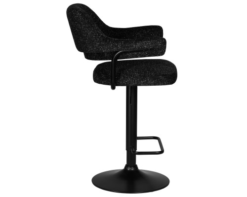 Стул барный DOBRIN CHARLY BLACK, черный твид (LEO18)