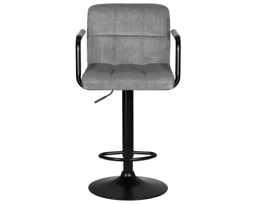 Набор 2 шт Стул барный DOBRIN KRUGER ARM BLACK, серый вельвет (LAR-E2041-25)