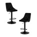 Набор 2 шт Стул барный DOBRIN JOSEPH BLACK, черный велюр (MJ9-101)
