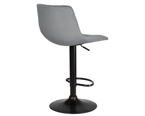 Стул барный DOBRIN TAILOR BLACK, серый велюр (MJ9-75)
