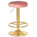 Набор 2 шт Табурет барный DOBRIN BRUNO GOLD, пудрово-розовый велюр (MJ9-32)