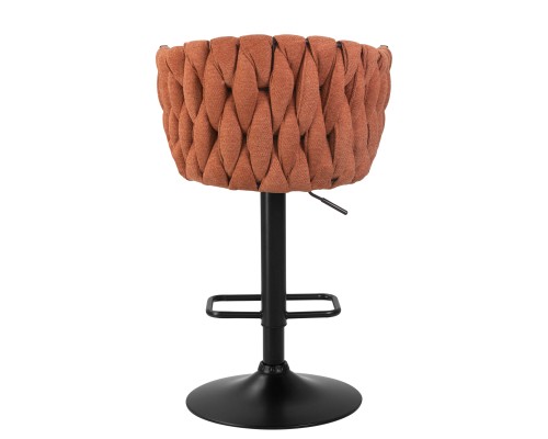 Стул барный DOBRIN LEON, оранжевая ткань (LAR 275-27)