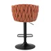 Стул барный DOBRIN LEON, оранжевая ткань (LAR 275-27)