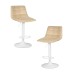 Набор 2 шт Стул барный DOBRIN TAILOR WHITE, бежевый велюр (MJ9-10)