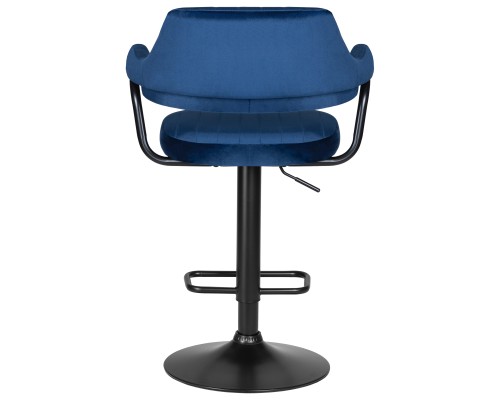Набор 2 шт Стул барный DOBRIN CHARLY BLACK, синий велюр (MJ9-117)