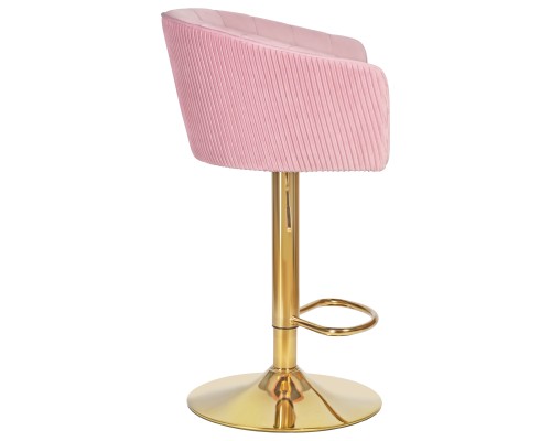 Стул барный DOBRIN DARCY GOLD, розовый велюр (1922-16)