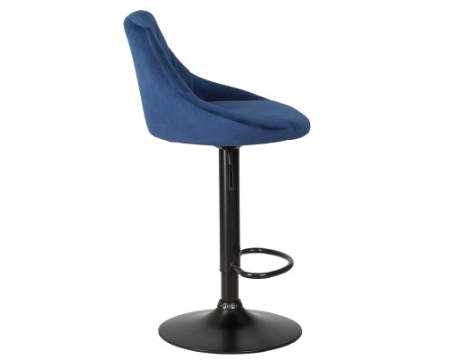 Набор 2 шт Стул барный DOBRIN LOGAN BLACK, синий велюр (MJ9-117)