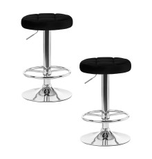 Набор 2 шт Табурет барный DOBRIN BRUNO, черный велюр (MJ9-101)