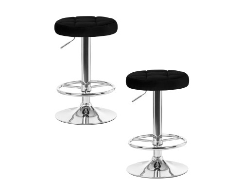 Набор 2 шт Табурет барный DOBRIN BRUNO, черный велюр (MJ9-101)