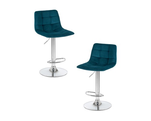 Набор 2 шт Стул барный DOBRIN TAILOR, морской волны велюр (MJ9-99)