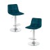 Набор 2 шт Стул барный DOBRIN TAILOR, морской волны велюр (MJ9-99)