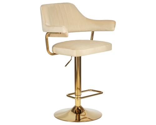 Стул барный DOBRIN CHARLY GOLD, бежевый велюр (MJ9-10)