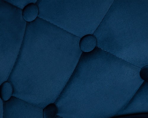 Стул барный DOBRIN JOSEPH BLACK, синий велюр (MJ9-117)