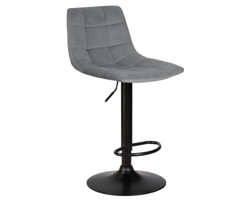 Стул барный DOBRIN TAILOR BLACK, серый велюр (MJ9-75)