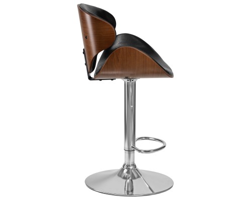 Набор 2 шт Стул барный DOBRIN KARTER, коричневое дерево, чёрный