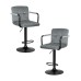 Набор 2 шт Стул барный DOBRIN KRUGER ARM BLACK, серый велюр (MJ9-75)