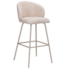 Стул барный DOBRIN LORREN, бежевый шенилл (UF998-04), бежевое основание