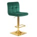 Набор 2 шт Стул барный DOBRIN GOLDIE, зеленый велюр (MJ9-88)