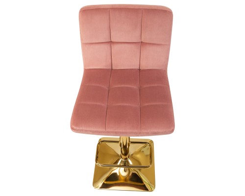 Набор 2 шт Стул барный DOBRIN GOLDIE, пудрово-розовый велюр (MJ9-32)