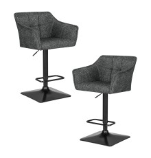 Набор 2 шт Стул барный DOBRIN RALF, серый твид (LEO11)